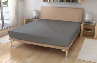 Polášek Froté prostěradlo Středně šedá Bavlna/Polyamid 220g/m 180/200 cm