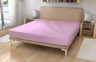 Polášek Froté prostěradlo Světle růžová Bavlna/Polyamid 220g/m 140/200 cm