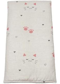 SDS Matrace do postýlky pro panenky Kočičky bílá Bavlna, výplň: Polyester, 50/28 cm