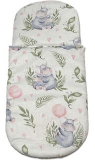 SDS Peřinky do kočárku pro panenky Hrošíci baby Bavlna, výplň: Polyester, 1x 27x40 cm / 25x20 cm