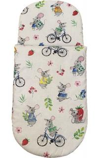 SDS Peřinky do kočárku pro panenky Veselé myšky Bavlna, výplň: Polyester, 1x 27x40 cm / 25x20 cm