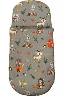 SDS Peřinky do kočárku pro panenky Zvířátka z lesa Bavlna, výplň: Polyester, 1x 27x40 cm / 25x20 cm