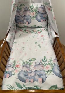 SDS Povlečení do postýlky Hrošíci rodina/Hrošíci baby Bavlna, 90/130, 45/60 cm