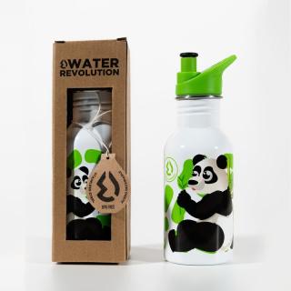Water Revolution Dětská nerezová láhev na pití Panda 500 ml