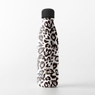 Water Revolution Nerezová Termo láhev na pití Fashion Leopard bílá 500 ml