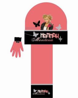 Zimní sada Hannah Montana (čepice, rukavice a šála Disney)