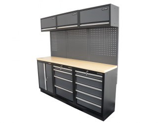 AKČNÍ SET Sestava 6 ks dílenského nábytku SET-CA01027 s dřevěnou pracovní deskou MB-TGW80