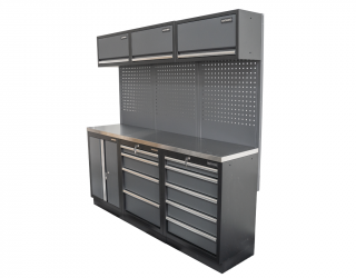 AKČNÍ SET Sestava 6 ks dílenského nábytku SET-CA01028 s nerezovou pracovní deskou MB-TGW80S