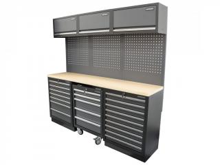 AKČNÍ SET Sestava 6 ks dílenského nábytku SET-CA01081 s dřevěnou pracovní deskou MB-TGW80