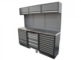 AKČNÍ SET Sestava 6 ks dílenského nábytku SET-CA01082 s nerezovou pracovní deskou MB-TGW80S