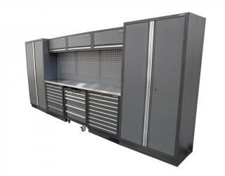 AKČNÍ SET Sestava 8 ks dílenského nábytku SET-CA01077 s nerezovou pracovní deskou MB-TGW80S