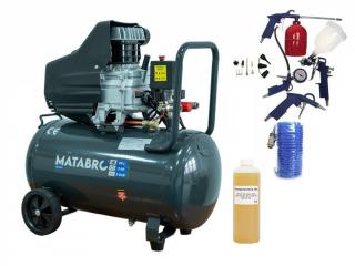 AKČNÍ SET SETMB-K104, Olejový kompresor 50l, 230V s příslušenstvím | 2800W | Matabro