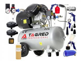 AKČNÍ SET SETTA360M, Olejový kompresor 50l, 230V s odlučovačem a příslušenstvím | 3500W