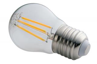 LED žárovka E27 G45 filament X4 průhledná bílá neutrální 4W