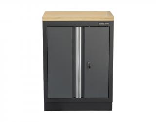 Matabro SET-CA01070, Dvoudveřová skříňka s dřevěnou pracovní deskou | 1 police | 680x465x950 mm