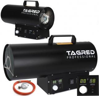POUŽITO - Tagred TA963, Plynový ohřívač 50 kW, hadice, redukce, termostat, LCD