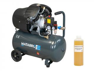 ROZBALENO - Matabro MB-K106, Olejový kompresor 50l, 230V s odlučovačem| 3500W