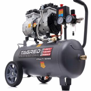 ROZBALENO - Tagred TA3383, Bezolejový kompresor 24l, 230V, 2 písty, 1100W