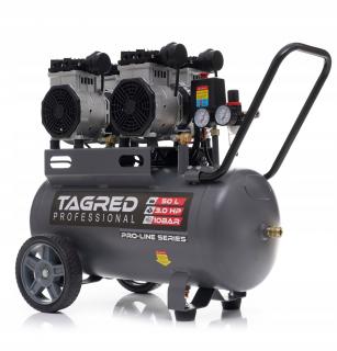 Tagred TA3385, Bezolejový kompresor s odlučovačem 50l, 230V, 4 písty, 2x1500W | 10 BAR