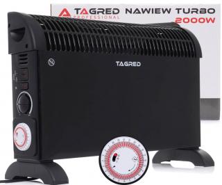 Tagred TA903, Elektrický konvektor s termostatem 2000W, turbo vzduchu, časovač, černý