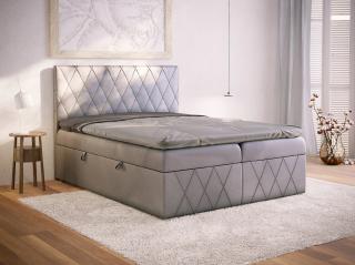 PROXIMA STORE.cz - Kontinentální boxspring postel LACASTA - šedá - 120/140/160/180 Veľkosť postele: Pre matrac 120 x 200 cm