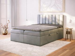 PROXIMA STORE.cz - Kontinentální boxspring postel VIGO - tmavě šedá - 120/140/160/180 Veľkosť postele: Pre matrac 120 x 200 cm