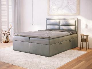 PROXIMA STORE.cz - Kontinentální boxspring postel VIVIERO - tmavě šedá - 120/140/160/180 Veľkosť postele: Pre matrac 120 x 200 cm