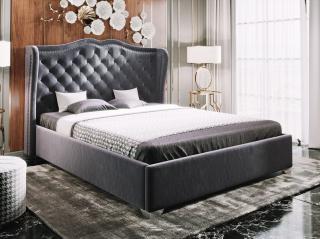 PROXIMA STORE.cz | Luxusní manželská postel BOLONIA II - tmavě šedá 140 Veľkosť postele: Pre matrac 140 x 200 cm