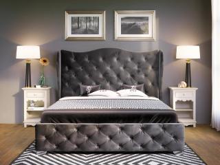 PROXIMA STORE.cz - Luxusní manželská postel BOLONIA - tmavě šedá - 140 Velikost postele: Pre matrac 140 x 200 cm