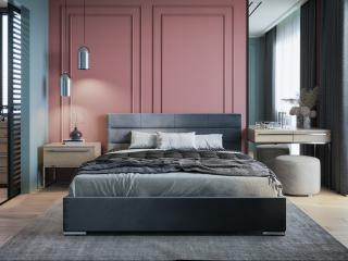 PROXIMA STORE.cz - Luxusní postel BARI - tmavě šedá - 140/180 Velikost postele: Pre matrac 140 x 200 cm