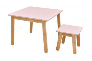 PROXIMA.store - SET - Stolík + stolička WOODY - ružová