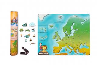 Dětská magnetická mapa Evropy 44 x 56 cm