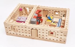 Dřevěná stavebnice - Malý dům 209 dílů