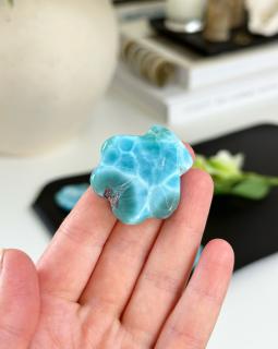 Larimar broušený mušle Dominikánská rep. 18g AAA