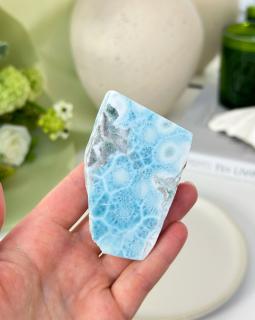 Larimar leštěná destička Dominikánská r. 78g