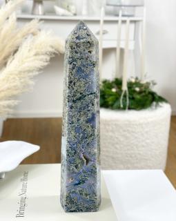 Oceánský jaspis obelisk špice 30cm 1,8kg TOP