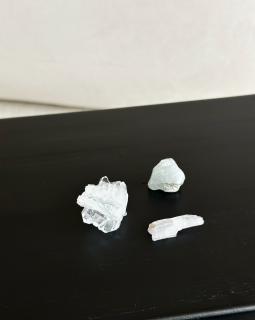 Set 3ks křišťál, akvamarín a kunzit 25g