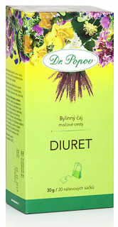 Bylinný porcovaný čaj DIURET na močové cesty - 30g (20 sáčků)
