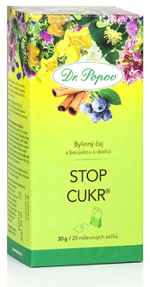 Bylinný porcovaný čaj STOP CUKR® s borůvkou a skořicí - 30g (20 sáčků)