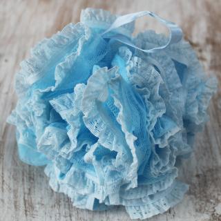 Koupelová houba s mašlí 1 ks Barva: Modrá