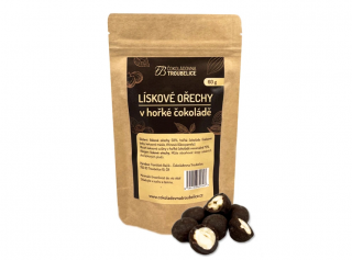 Lískové ořechy v hořké čokoládě 60g
