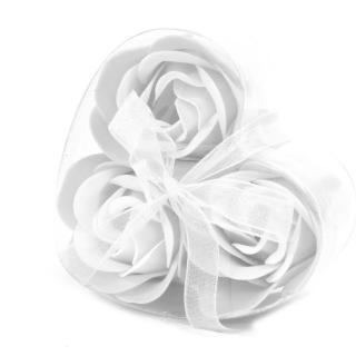 Mýdlové květy bílá růže-sada 3ks 17g