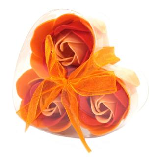 Mýdlové květy broskvová růže-sada 3ks 17g