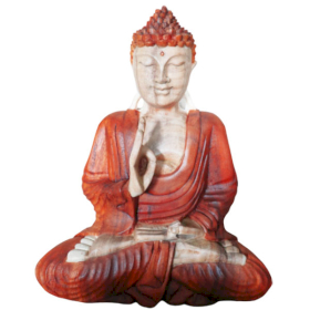 Ručně vyřezávaná socha Buddhy - Učící přenos 30 cm