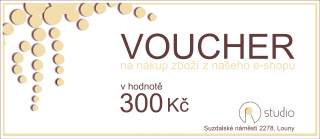 Voucher na nákup zboží v hodnotě 300Kč 1ks