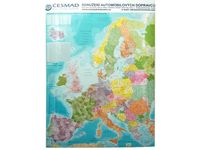 Nástěnná mapa - Evropa s PSČ