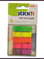 Plastové samolepicí záložky STICK 'N 45 x 12 mm - neonové 5x25 ks