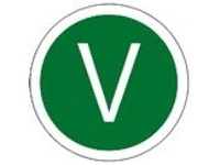 Samolepící štítek " V "