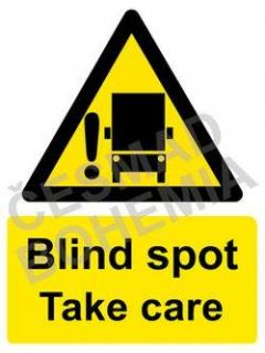 Samolepka Blind spot LKW zadní značení (Mrtvý úhel Anglie)