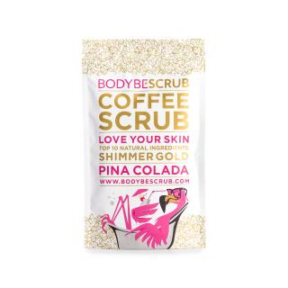 BODYBE Scrub - Kávový peeling s jemným třpytivým efektem Piña Colada (100g)